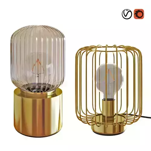  FLAGGSKEPP and SOLKLINT table lamps