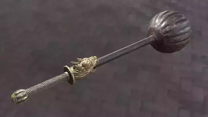 Chinese warhammer Low-poly 3D model