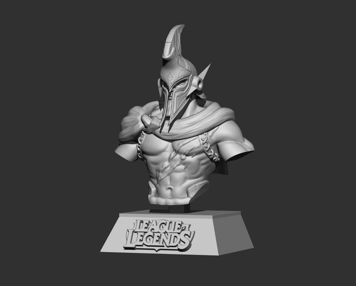 Bust Pantheon League of Legends 3D print model 3D print model_1