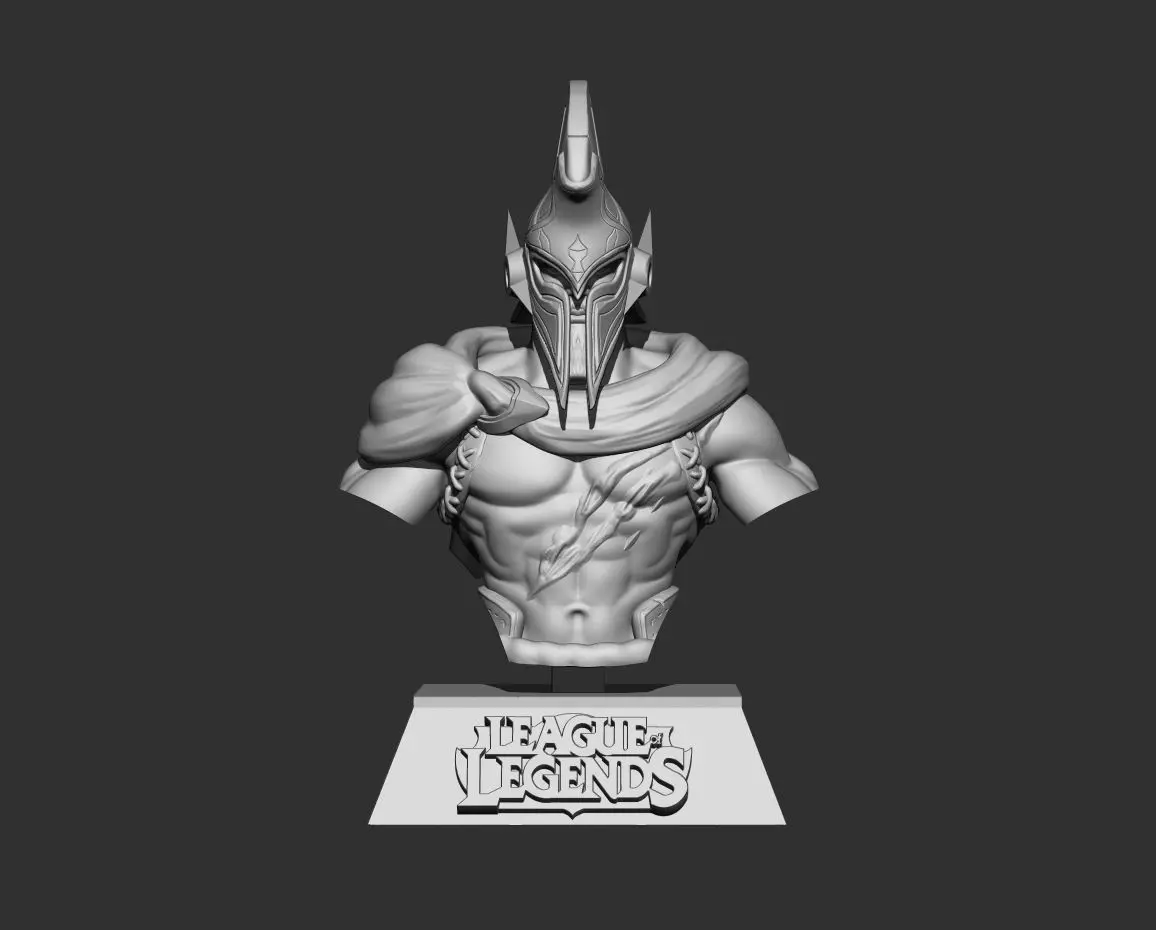 Bust Pantheon League of Legends 3D print model 3D print model_0