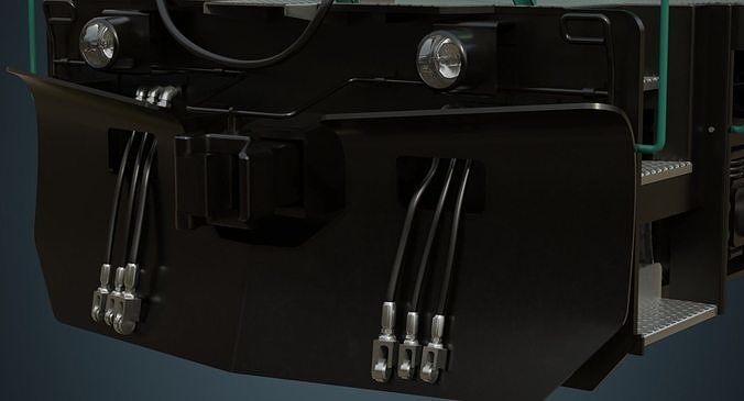 Locomotive 2A Low-poly 3D model 6