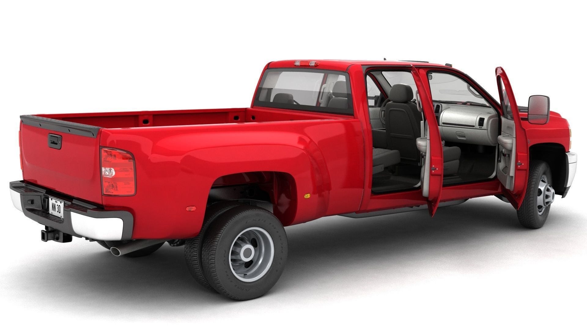 GENERIC DUALLY PICKUP TRUCK 18 3D model_7
