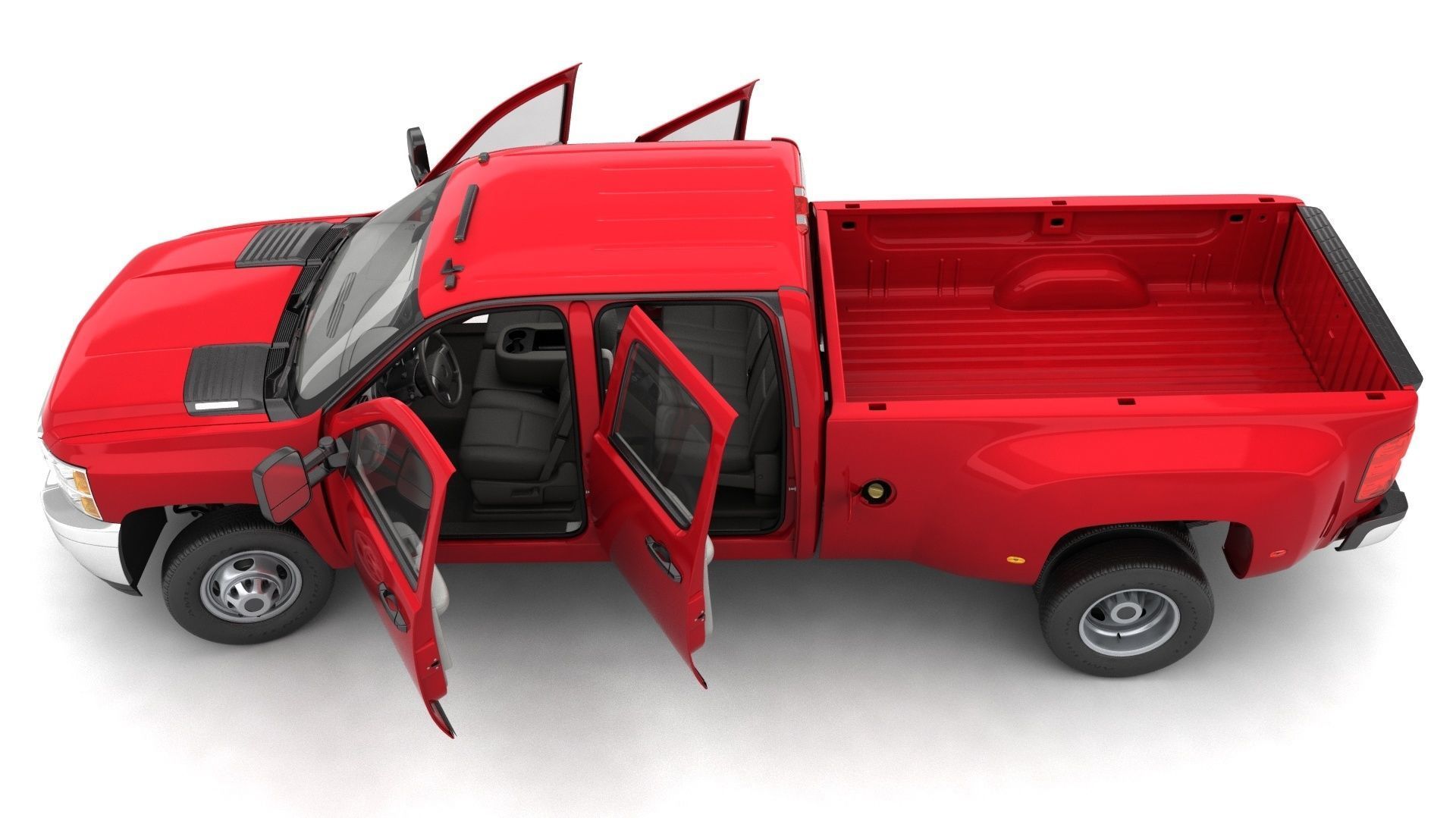 GENERIC DUALLY PICKUP TRUCK 18 3D model_8