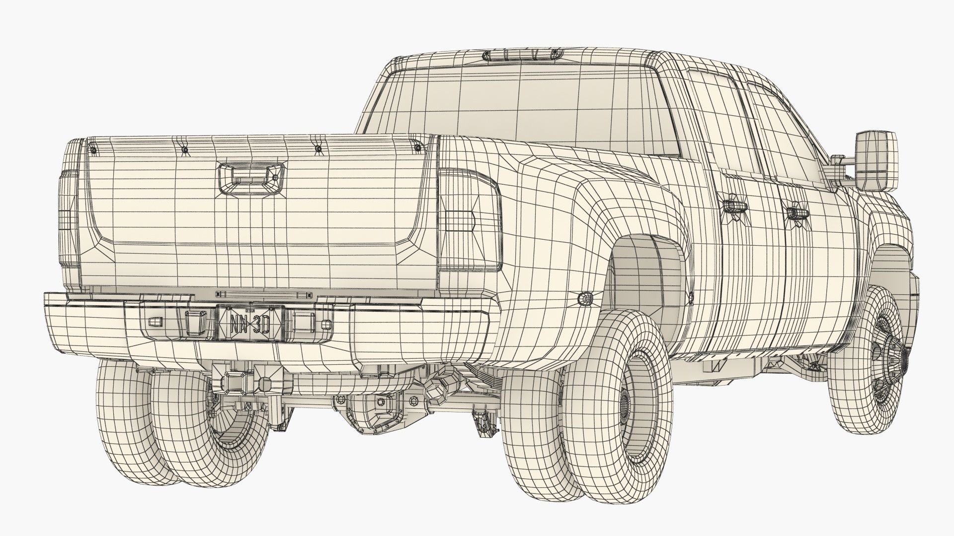 GENERIC DUALLY PICKUP TRUCK 18 3D model_24