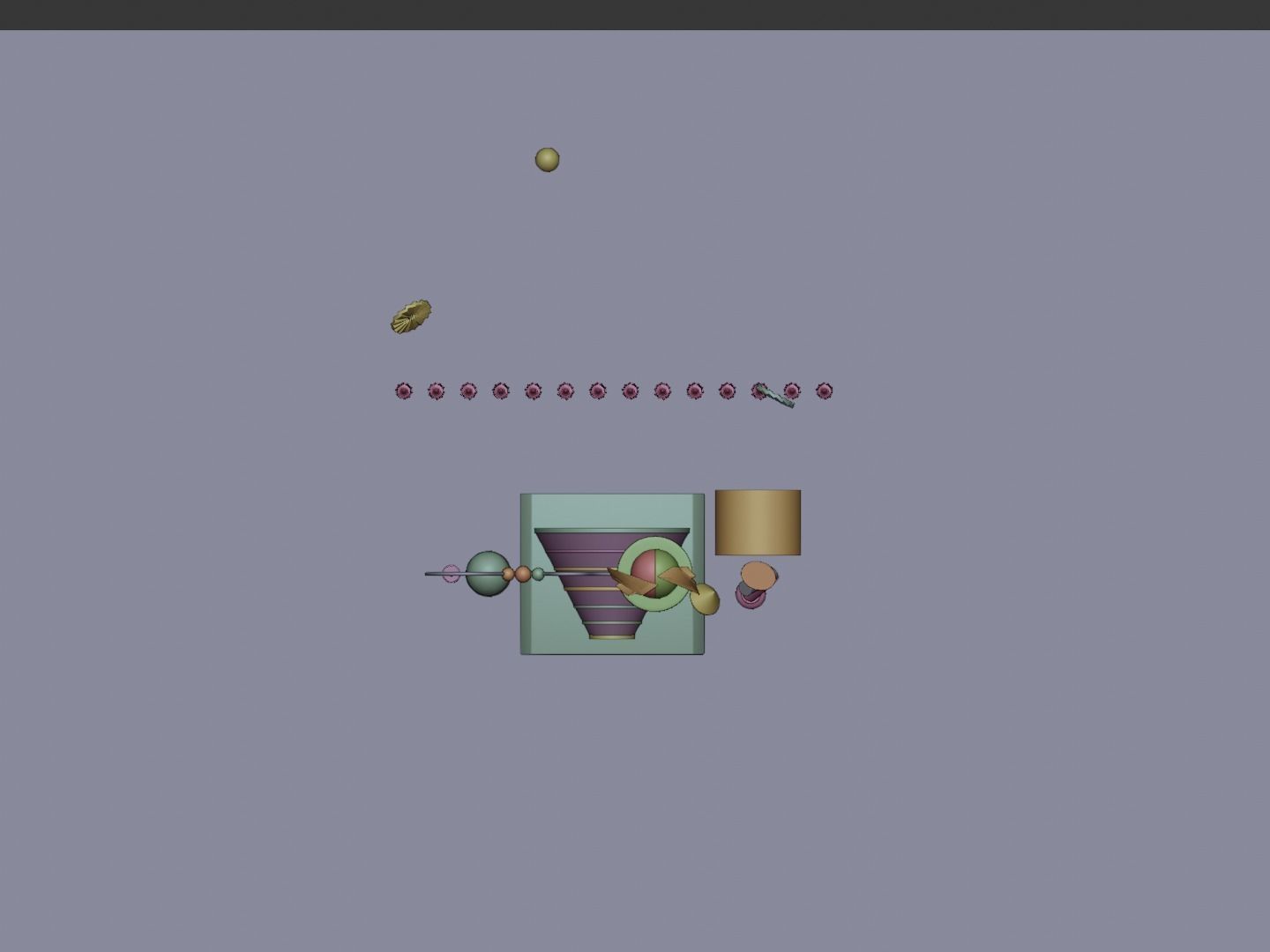 Abstract Minimalistic design 3D model_2