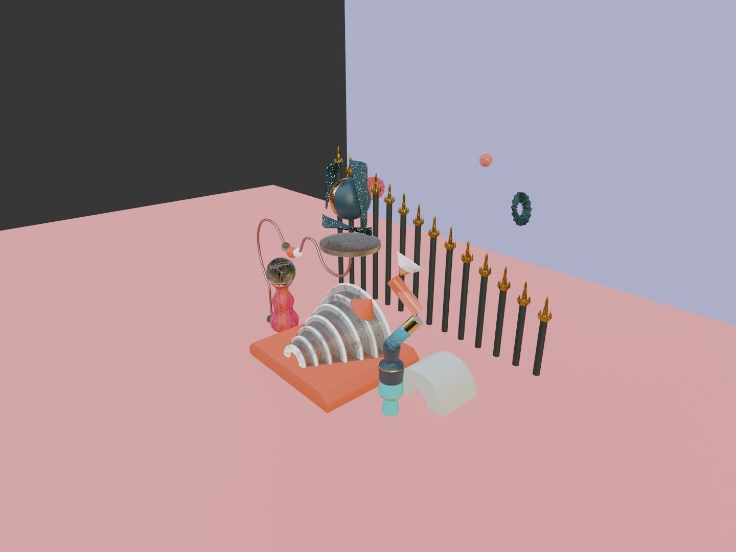 Abstract Minimalistic design 3D model_1