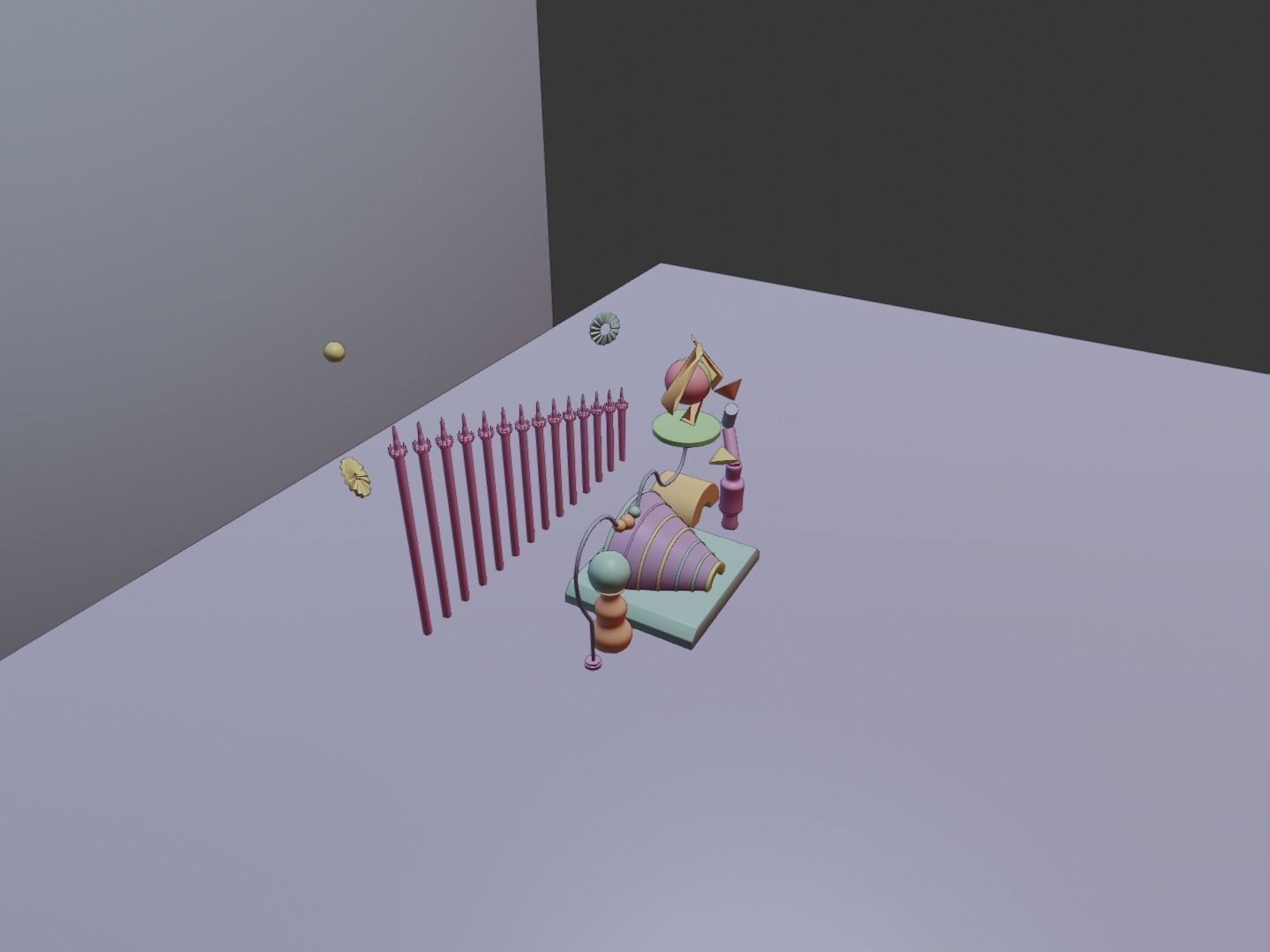 Abstract Minimalistic design 3D model_3