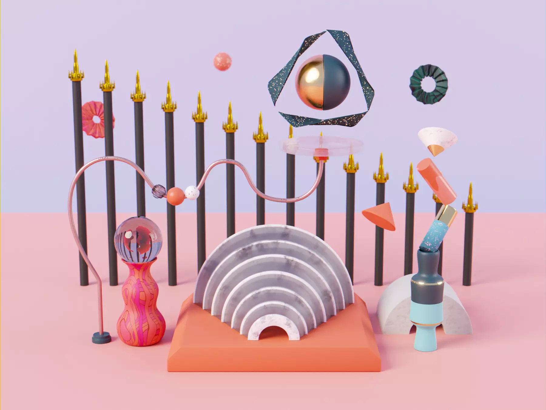 Abstract Minimalistic design 3D model_0