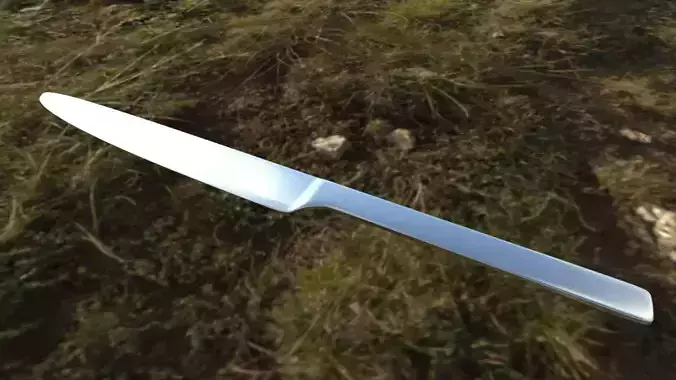 Butter Knife Dining Piece Low-poly 3D model