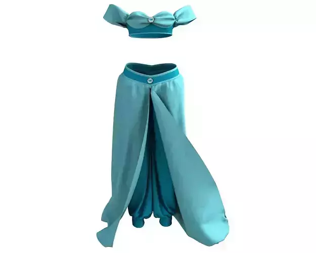 3D Model of Princess Costume Jasmine