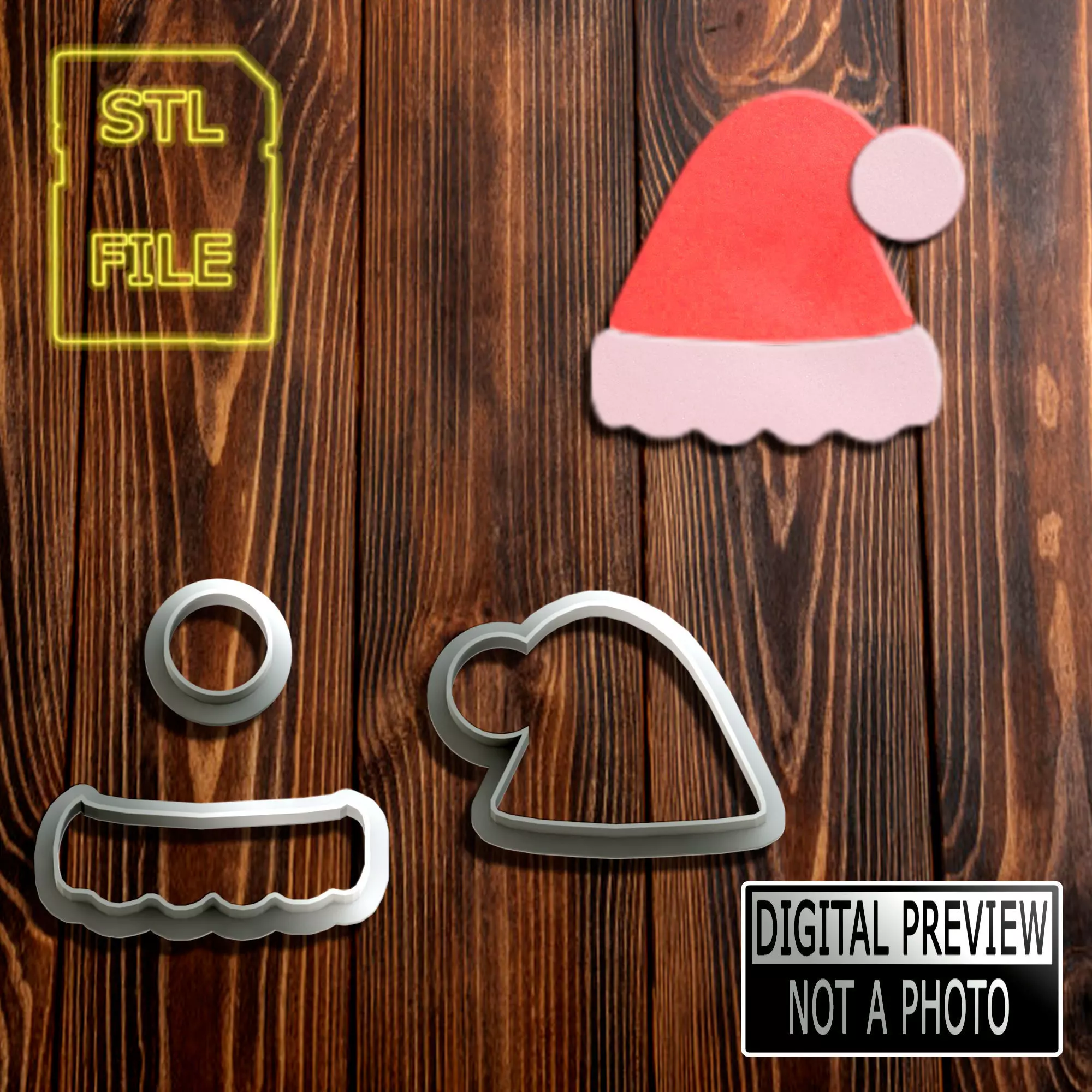 CHRISTMAS CUTTERS - CHRISTMAS CAP 3D print model_0