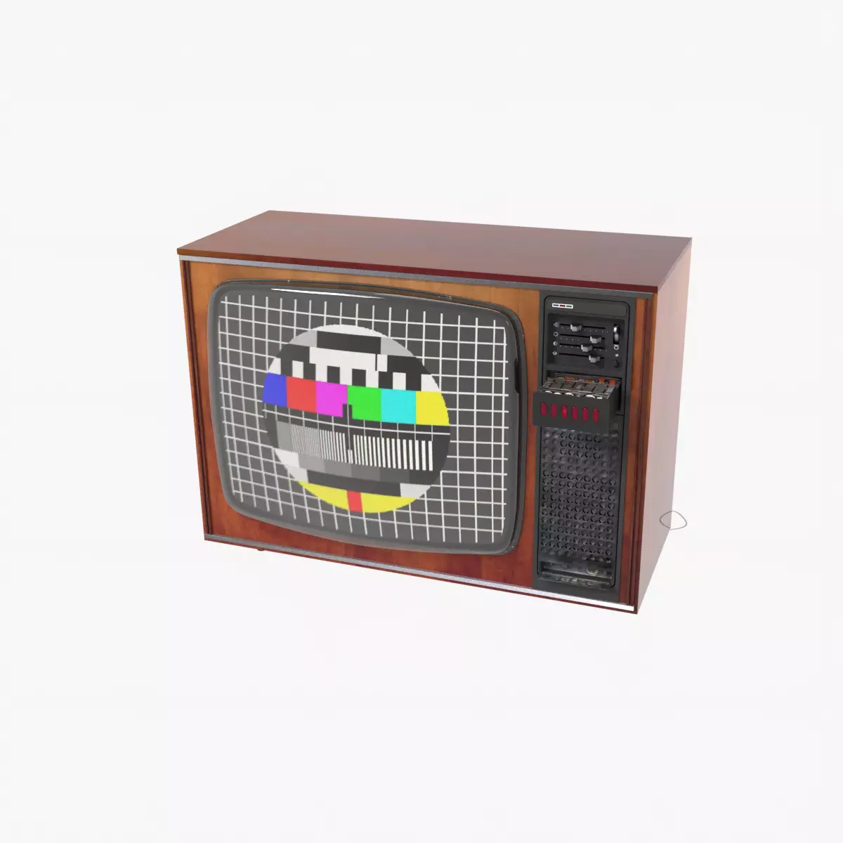 Old Tv Set delta type Rubin c201 3D model