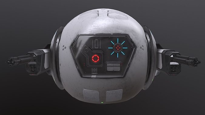 scifi drone Low-poly 3D model
