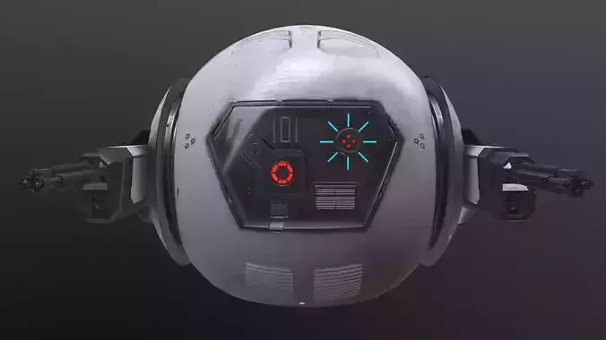 scifi drone Low-poly 3D model