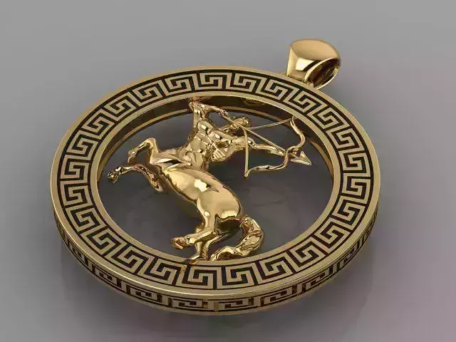Sagittarius scorpio zodiac pendant 3D print model