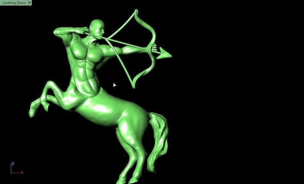 Sagittarius scorpio zodiac pendant 3D print model_6