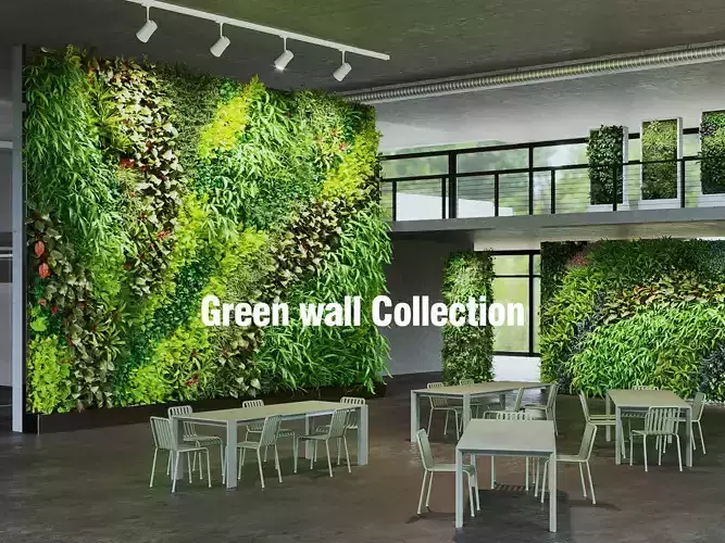Green wall Collection - Include GrowFX and Mesh file 3D model