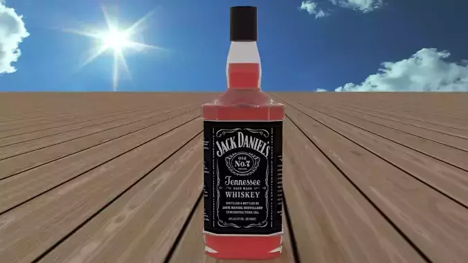 Whiskey Bottle with Vray 