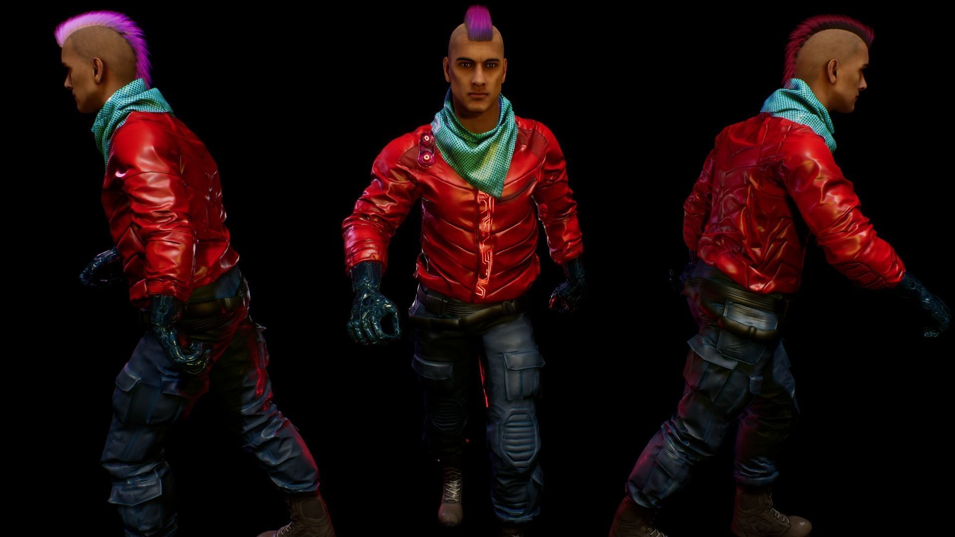 scarpunk unreal engine 4 Low-poly 3D model_3