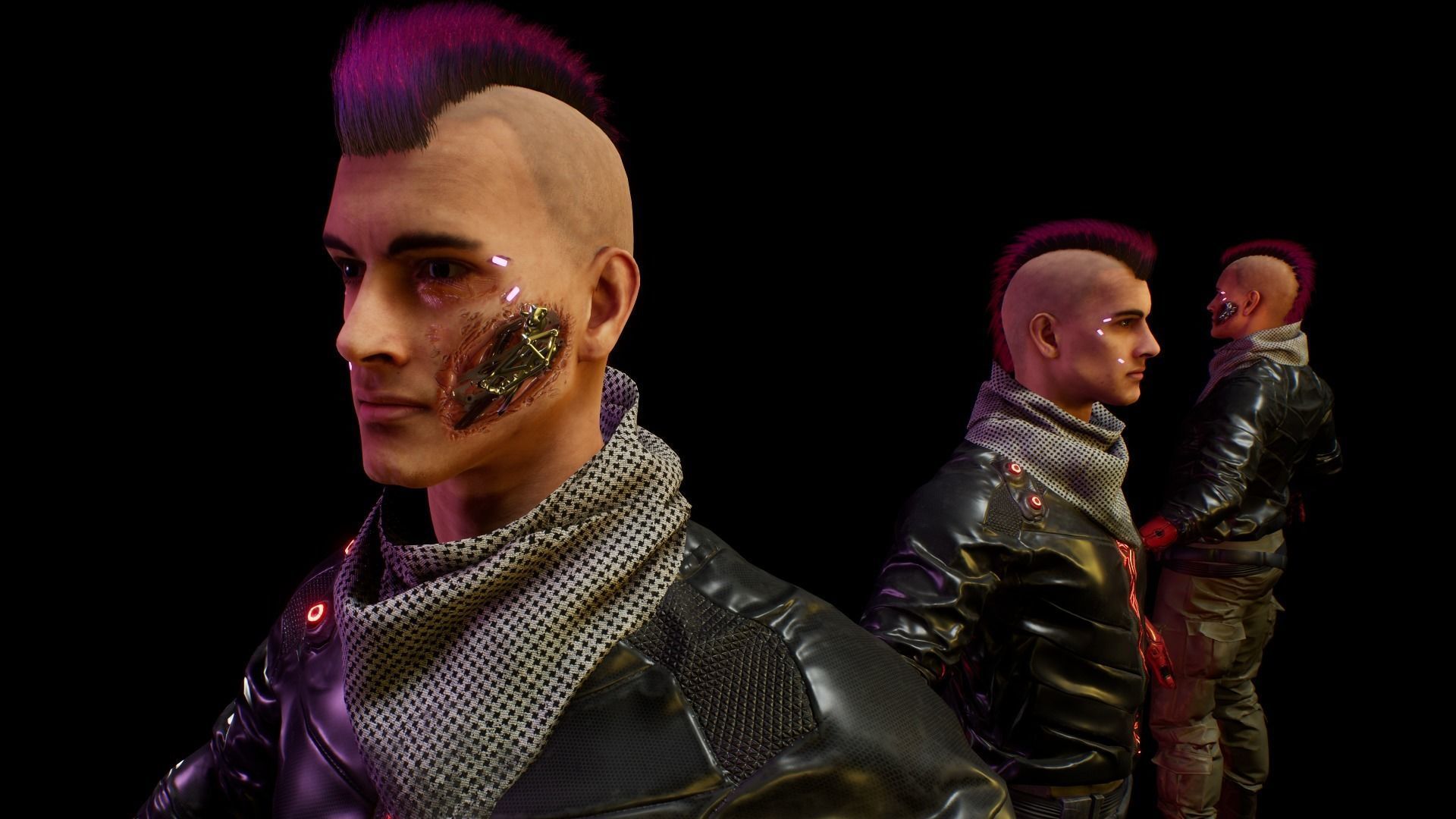 scarpunk unreal engine 4 Low-poly 3D model_4