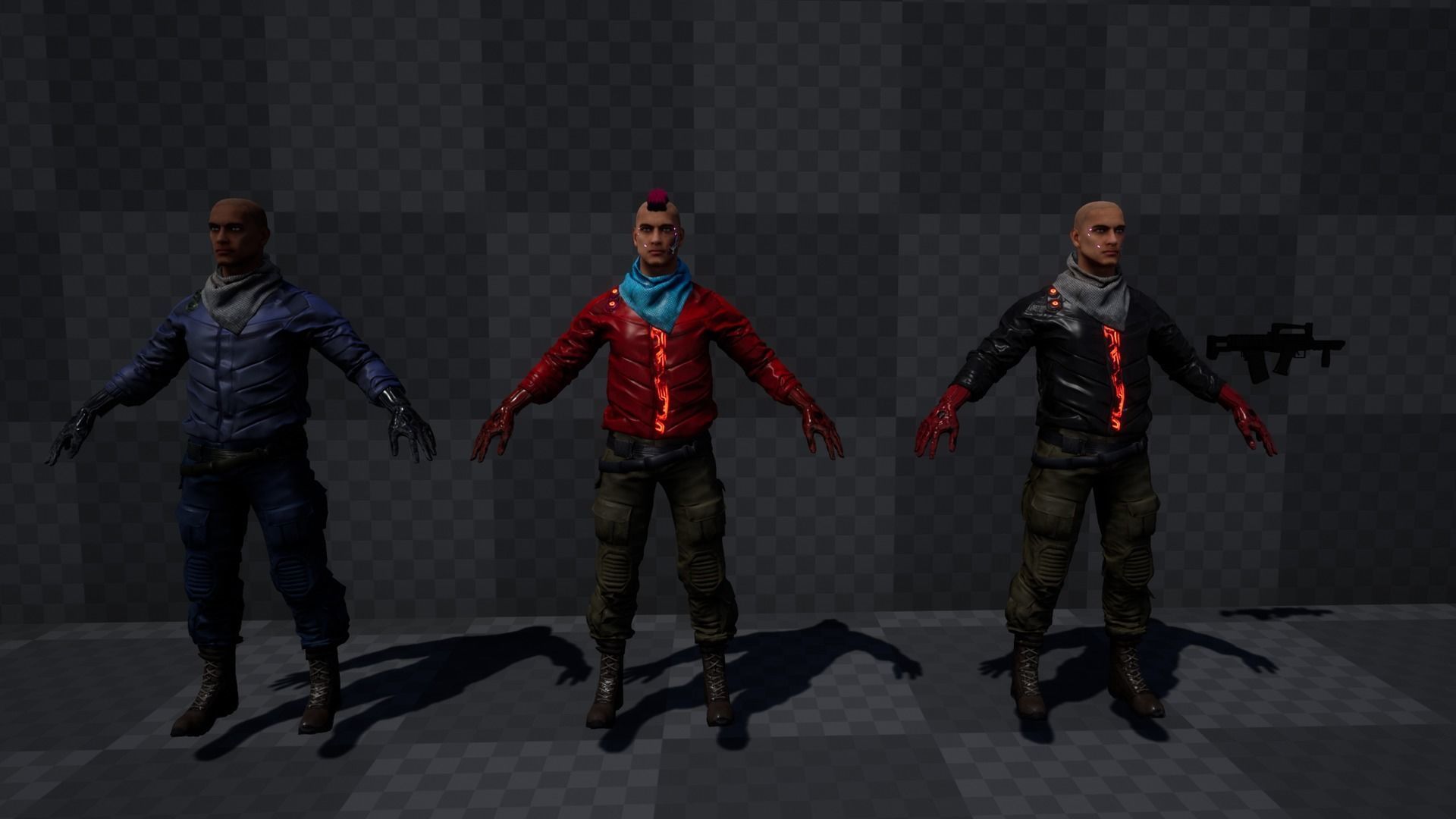 scarpunk unreal engine 4 Low-poly 3D model_5