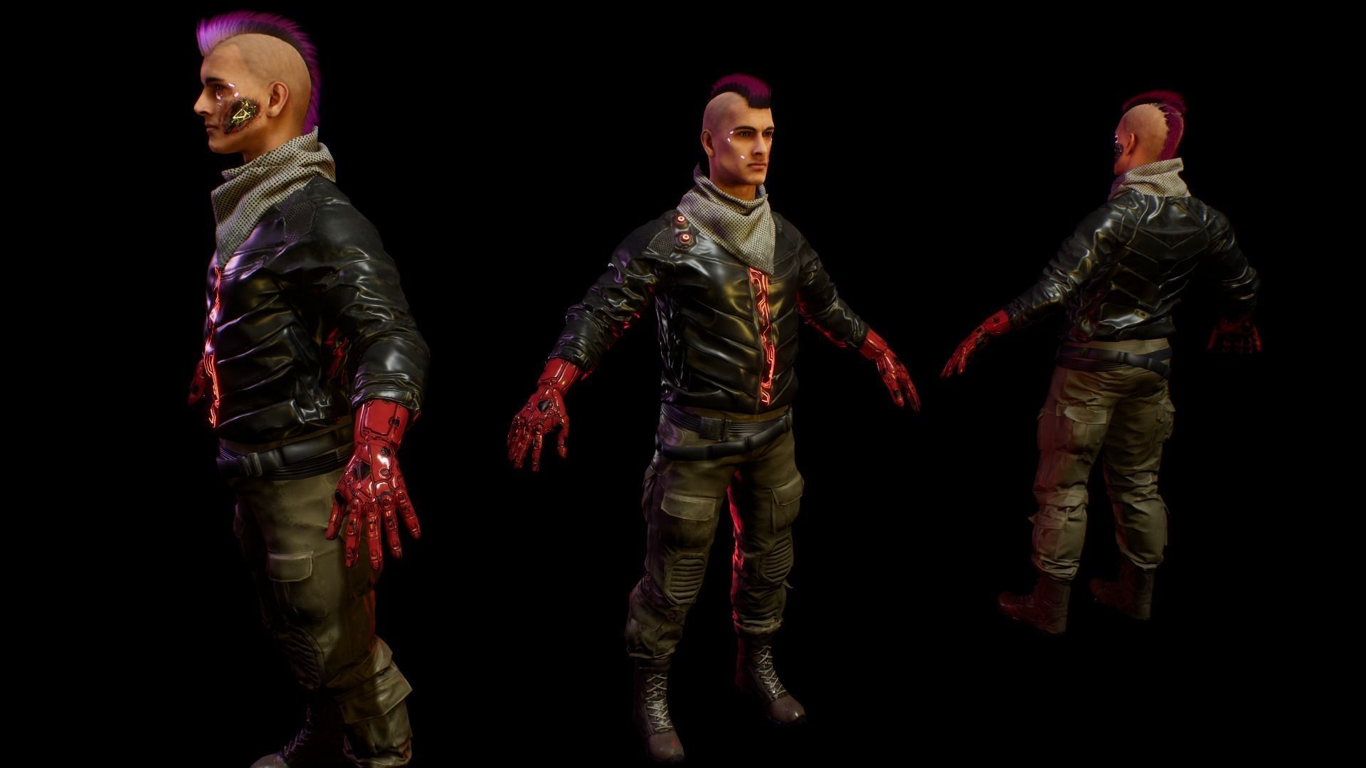 scarpunk unreal engine 4 Low-poly 3D model_6