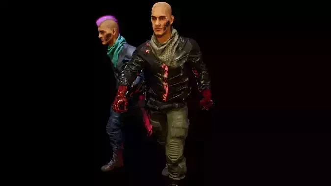 scarpunk unreal engine 4 Low-poly 3D model scarpunk unreal engine 4 Low-poly 3D model