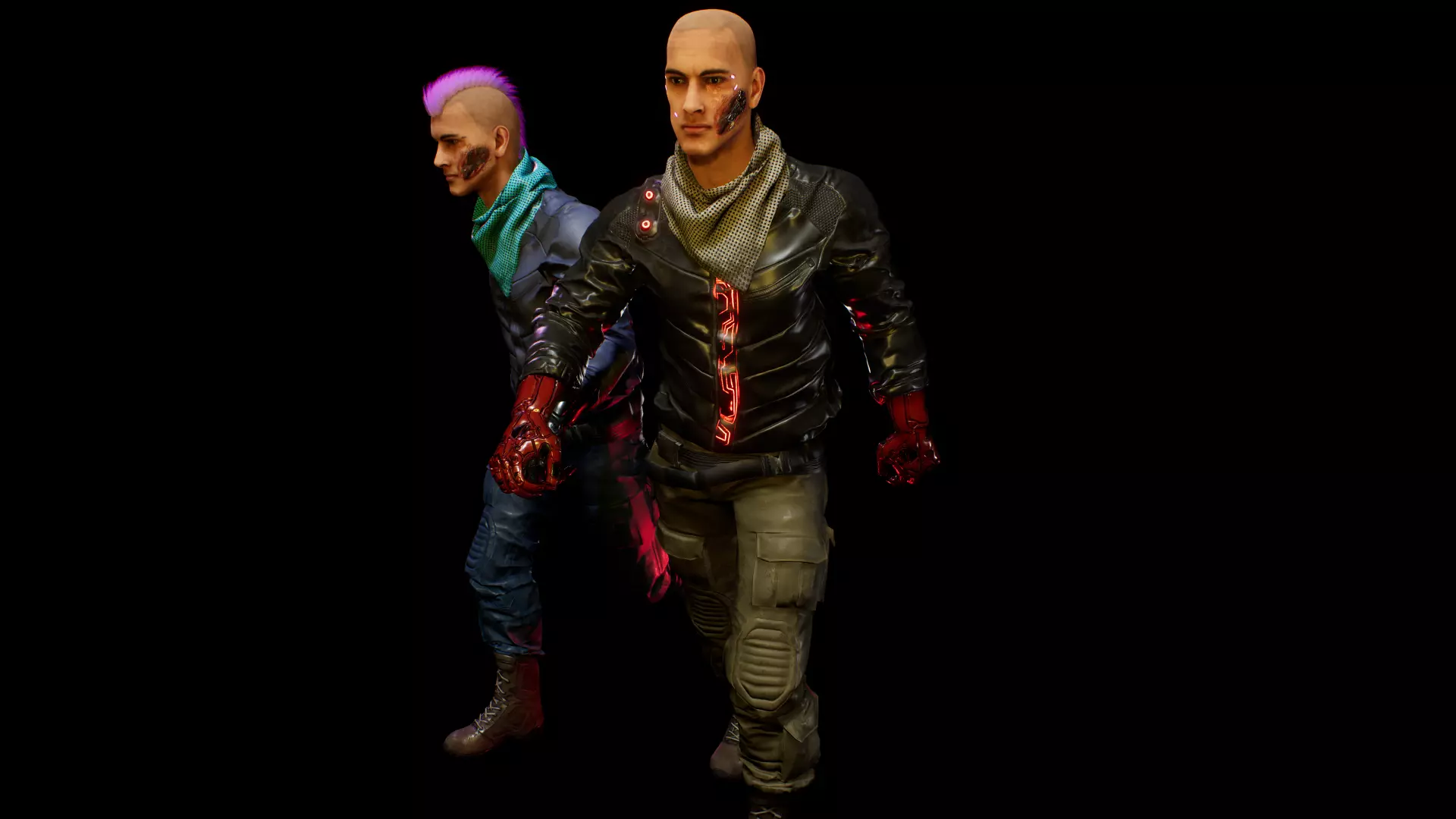 scarpunk unreal engine 4 Low-poly 3D model_0