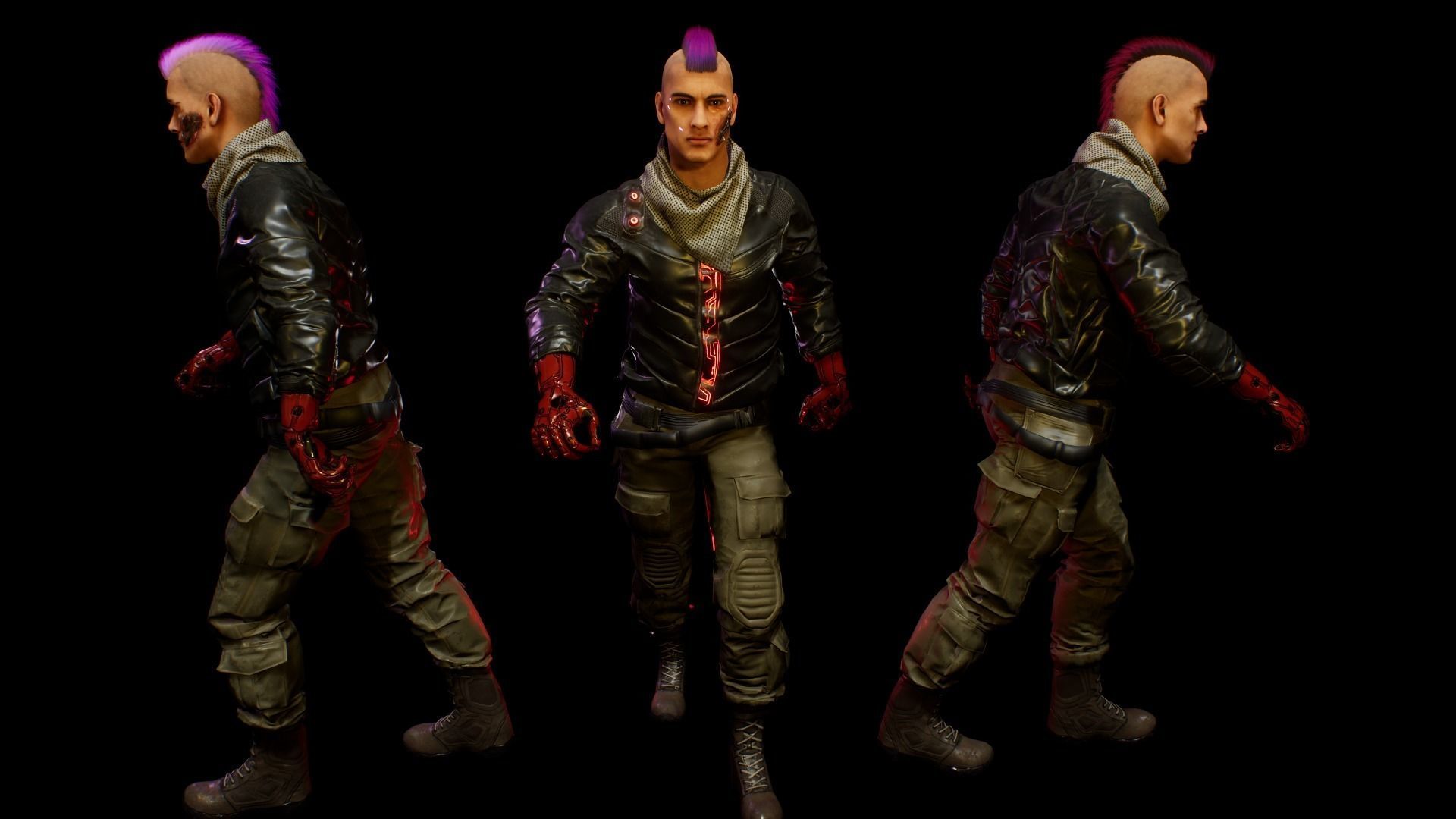 scarpunk unreal engine 4 Low-poly 3D model_2