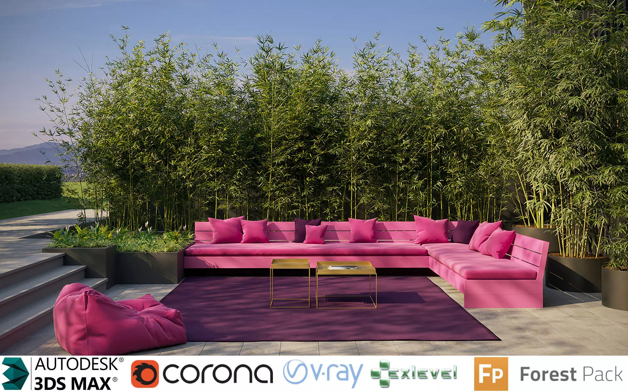 Bamboo Collection - Include GrowFX and Mesh file 3D model_1