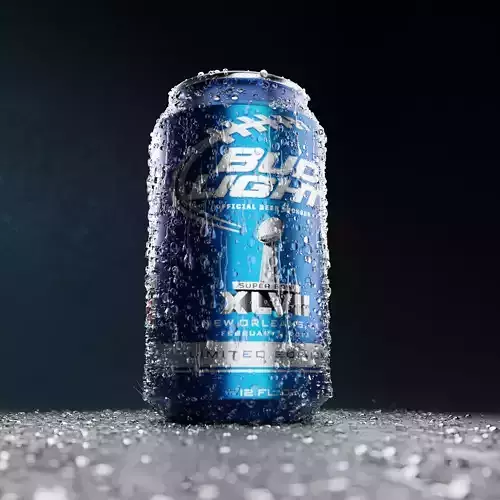 beer can with water droplets