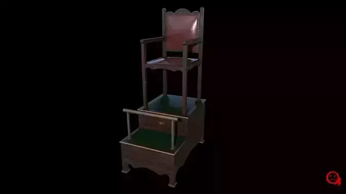 Old Vintage Shoeshine Chair and Platform