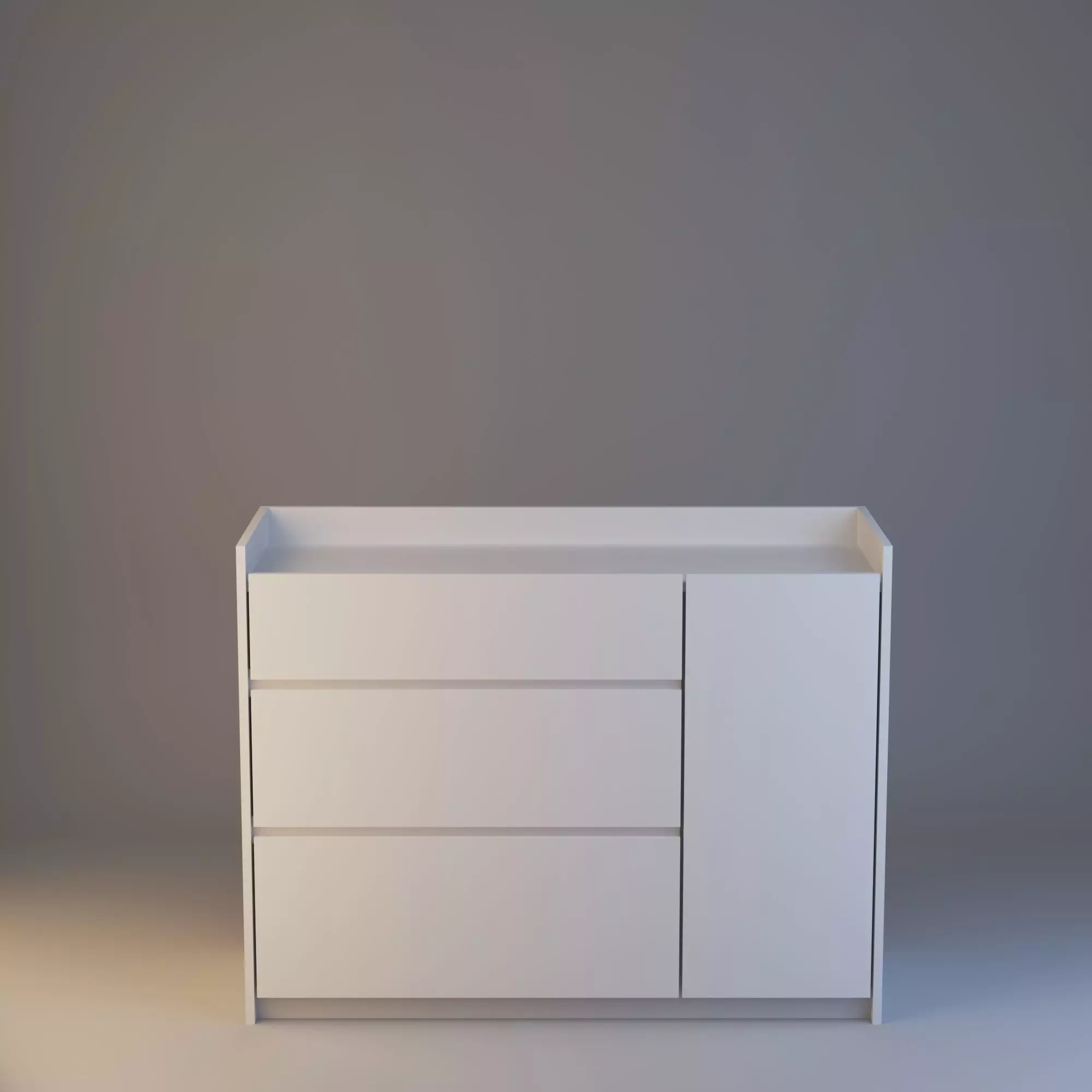 make up table Low-poly 3D model_0