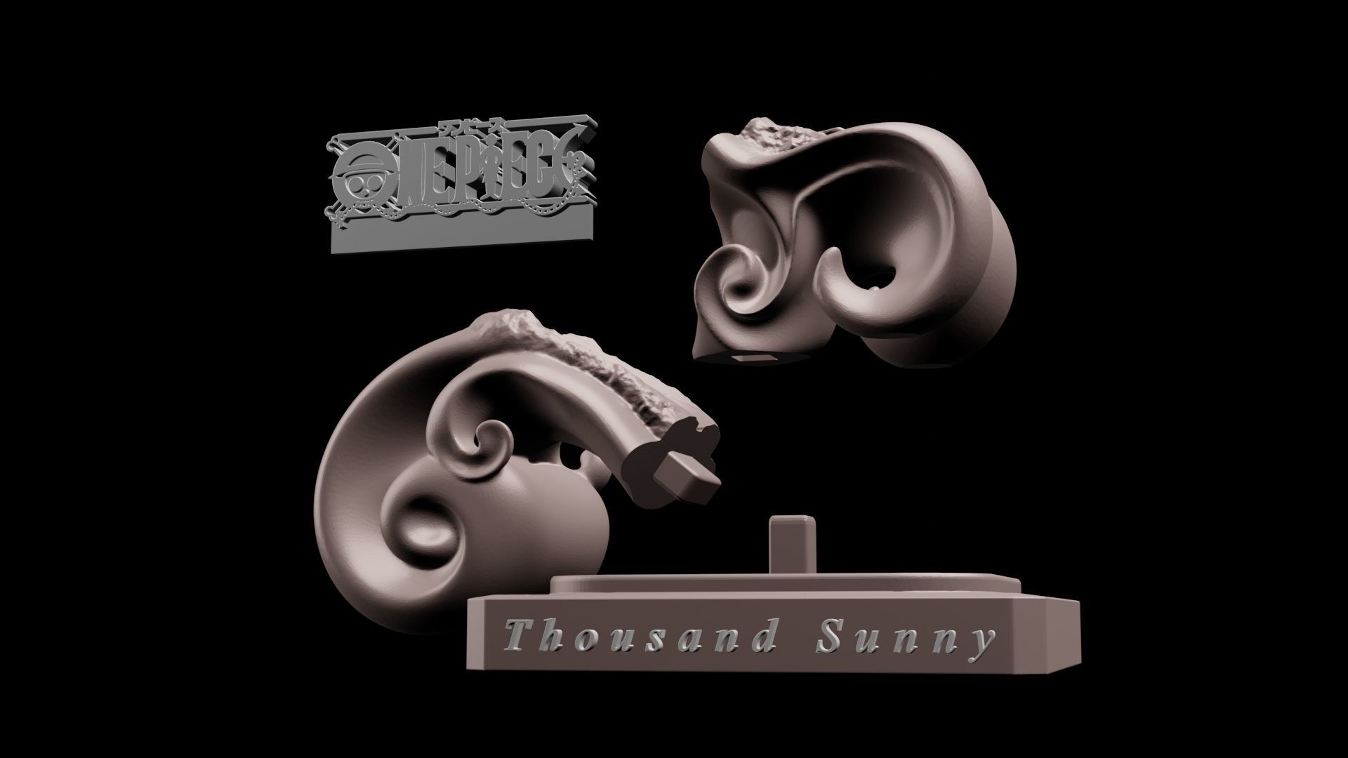 One Piece - Thousand Sunny 3D Printable 3D print model_7