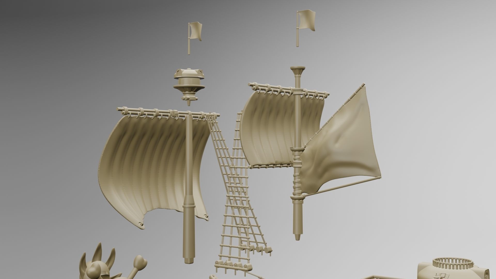 One Piece - Thousand Sunny 3D Printable 3D print model_13