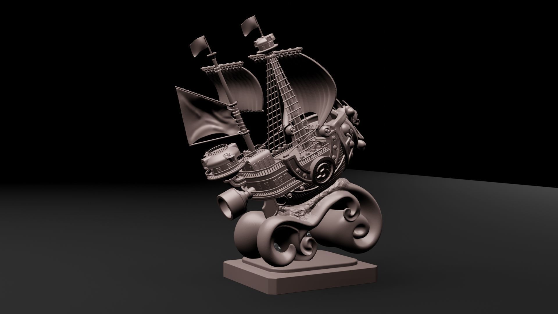 One Piece - Thousand Sunny 3D Printable 3D print model_5
