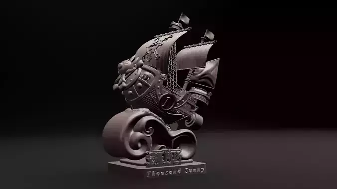 One Piece - Thousand Sunny 3D Printable 3D print model