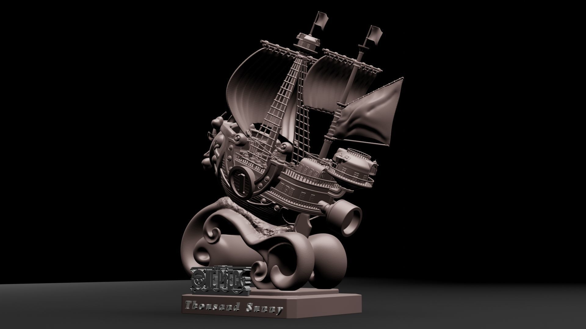 One Piece - Thousand Sunny 3D Printable 3D print model_2