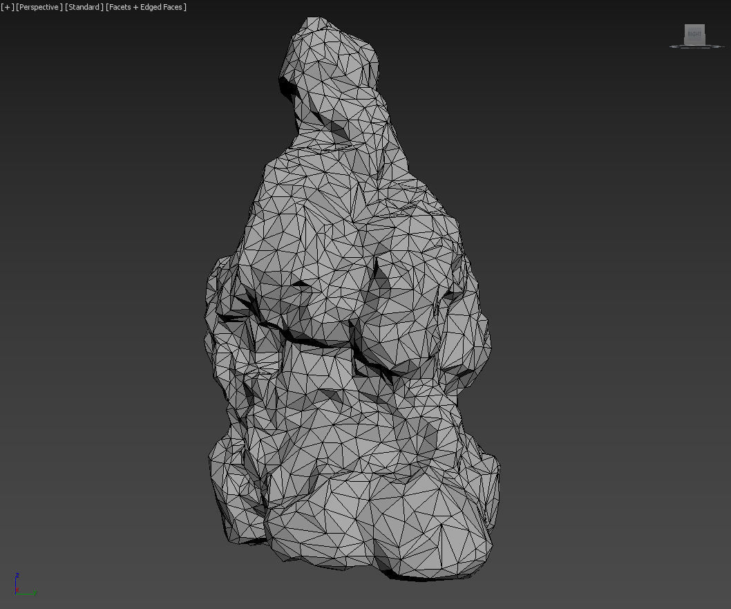 Low poly Snow Rock B-190426 Low-poly 3D model_25