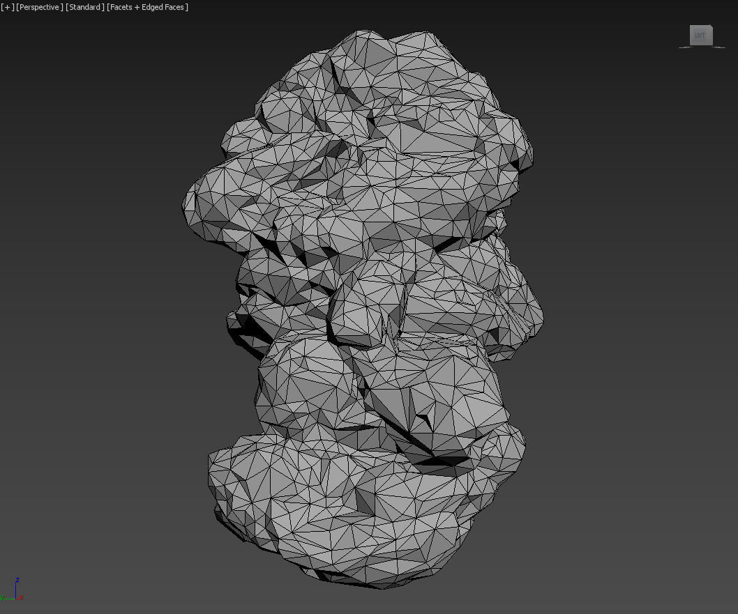 Low poly Snow Rock B-190426 Low-poly 3D model_41