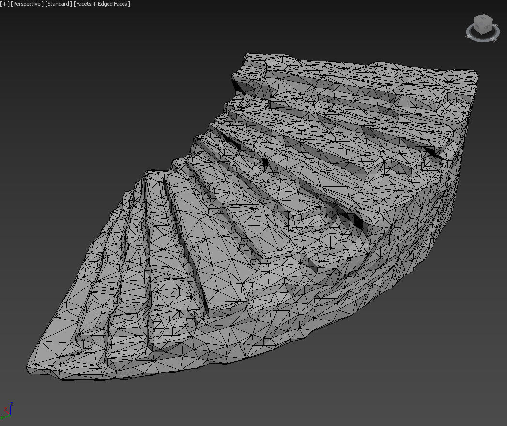 Low poly Mossy Ruin Medieval Construction Low-poly 3D model_53