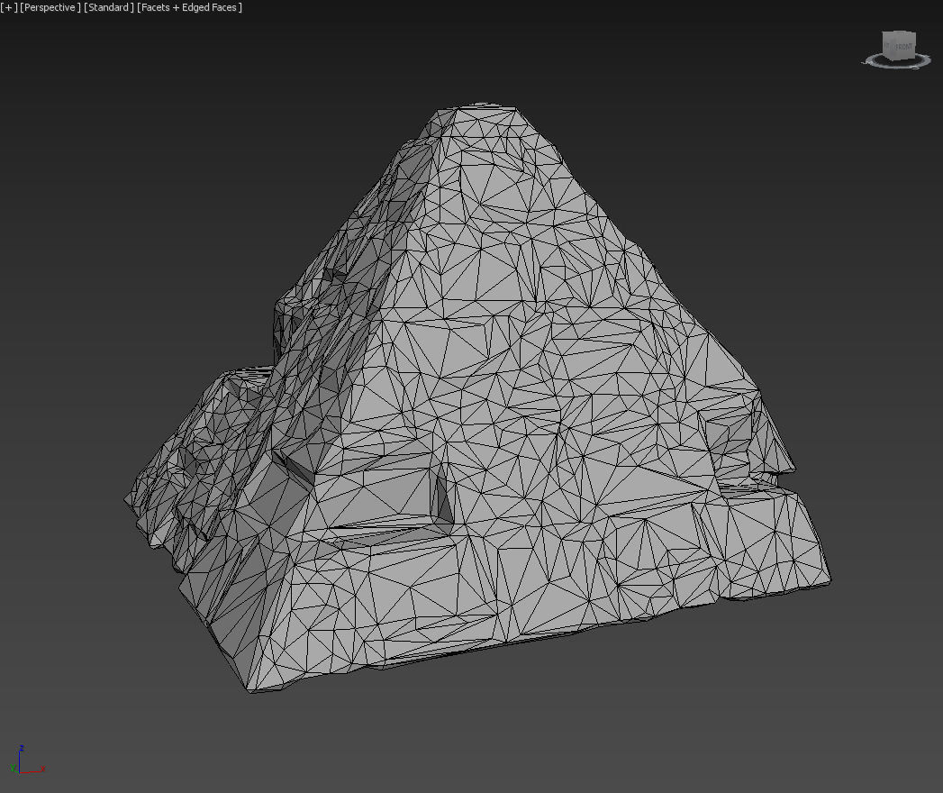 Low poly Mossy Ruin Medieval Construction Low-poly 3D model_13