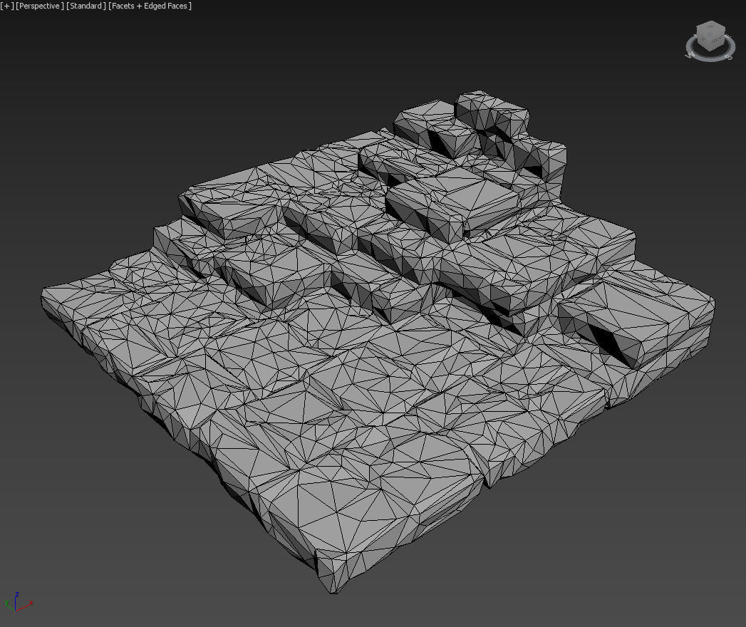 Low poly Mossy Ruin Medieval Construction Low-poly 3D model_37