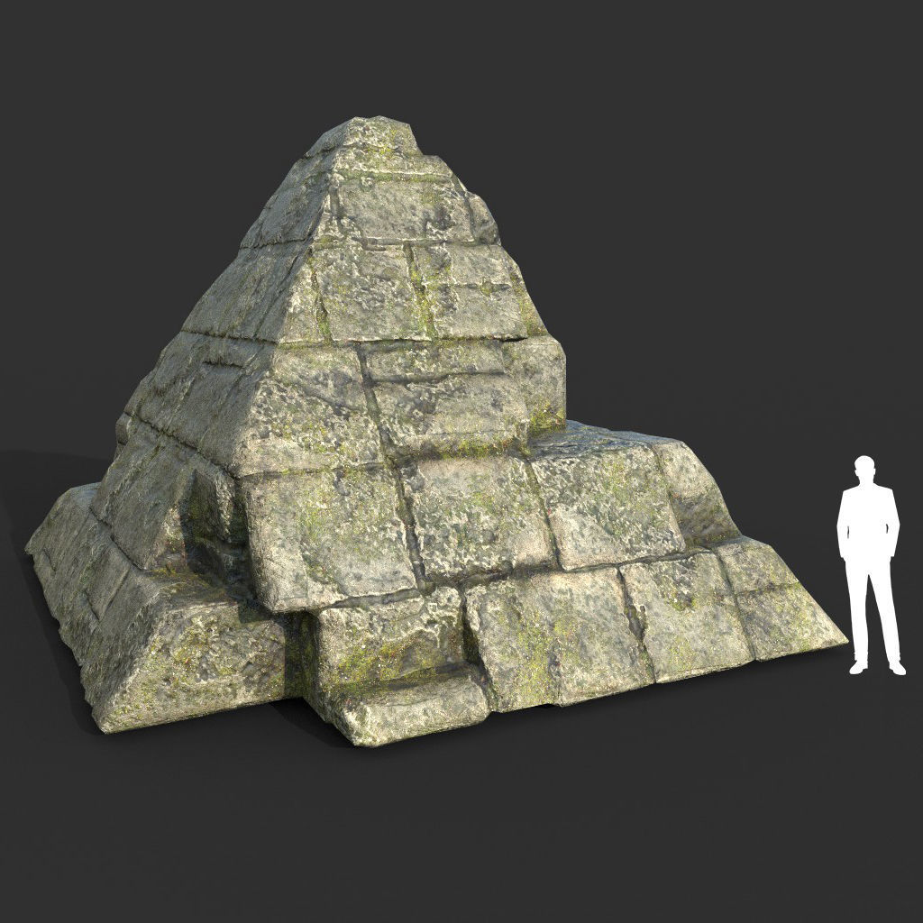 Low poly Mossy Ruin Medieval Construction Low-poly 3D model_10
