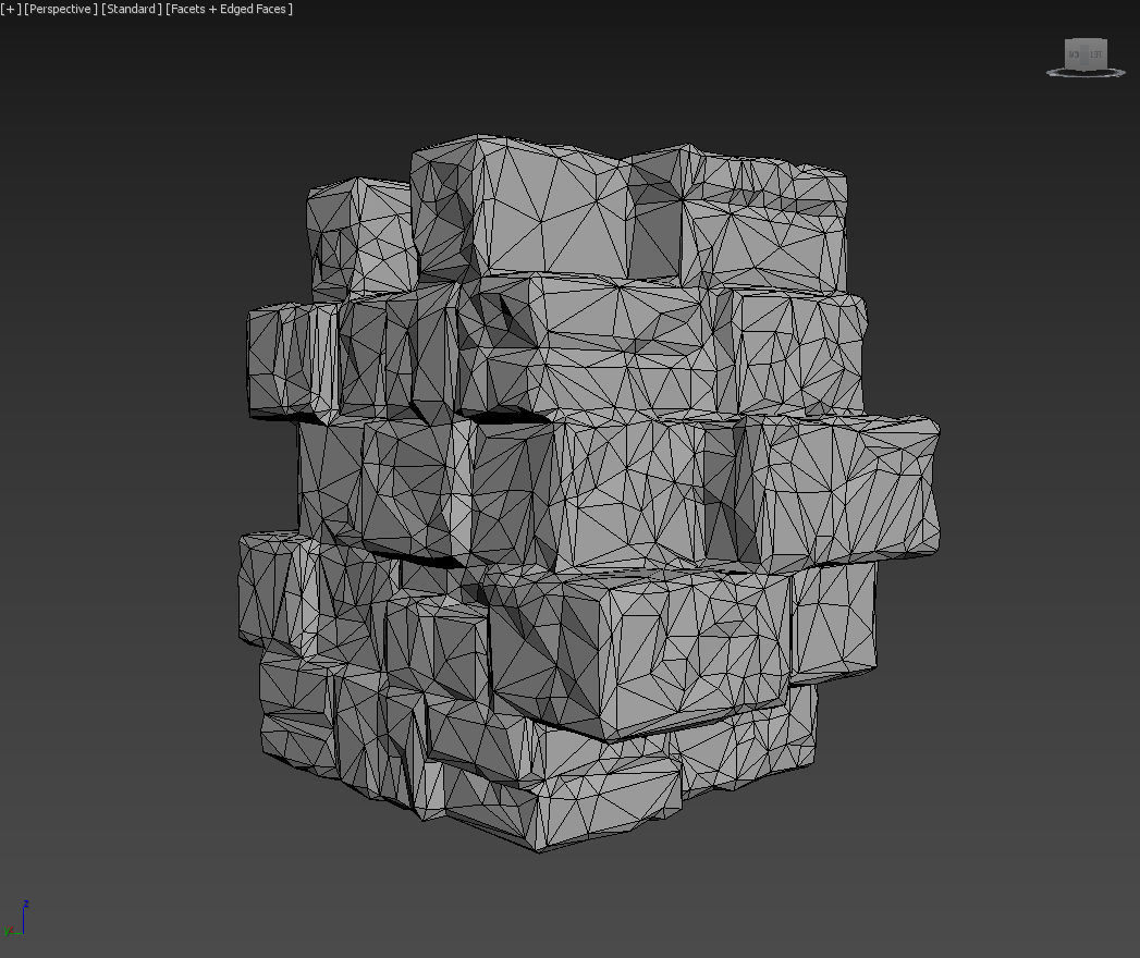 Low poly Mossy Ruin Medieval Construction Low-poly 3D model_9