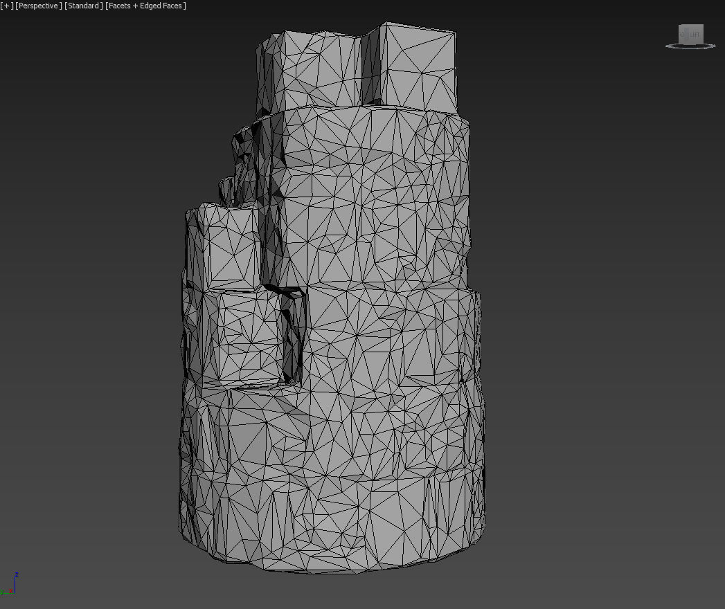 Low poly Mossy Ruin Medieval Construction Low-poly 3D model_21
