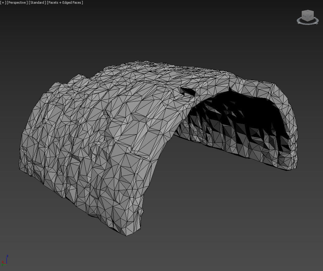 Low poly Mossy Ruin Medieval Construction Low-poly 3D model_61