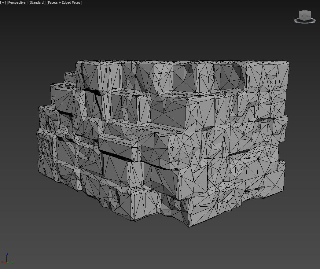 Low poly Mossy Ruin Medieval Construction Low-poly 3D model_5