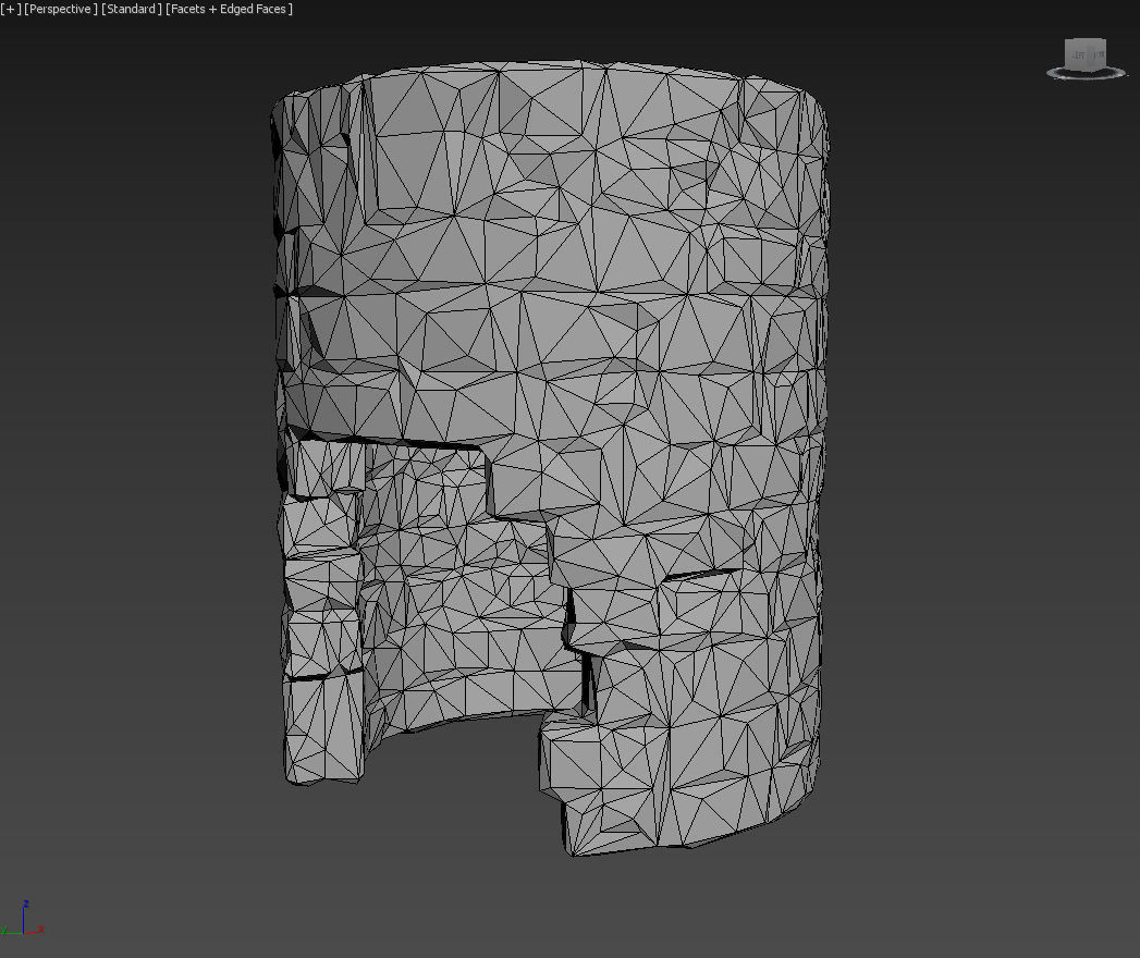 Low poly Mossy Ruin Medieval Construction Low-poly 3D model_57