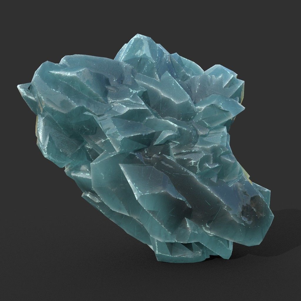 Low poly Ice Block Formation B 190421 Low-poly 3D model_7